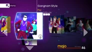 Gangnam Style on the Just Dance 4 menu