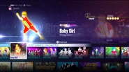 Baby Girl on the Just Dance 2016 menu