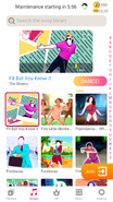 Fit But You Know It on the Just Dance Now menu (2020 update, phone)