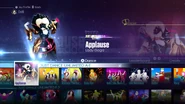 Applause on the Just Dance 2016 menu