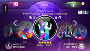 Promiscuous on the Just Dance 3 menu