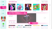 Aşırı Sürüm on the Just Dance 2020 menu (8th-gen)