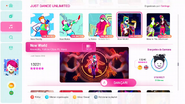 New World on the Just Dance 2020 menu