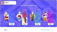 Just Dance 2020 coach selection screen (camera)