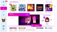 One Kiss on the Just Dance 2019 menu (8th-gen)