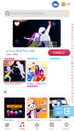 Only You (And You Alone) on the Just Dance Now menu (phone)