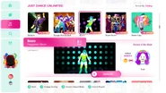 Boom on the Just Dance 2020 menu