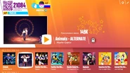 Animals (Extreme Version) on the Just Dance Now menu (2017 update, computer)