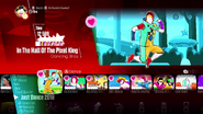 In the Hall of the Pixel King on the Just Dance 2018 menu (8th-gen)