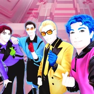 Square posted to celebrate V and RM finishing their military service