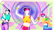 P2 on the fourth icon for the Just Dance Now playlist "Sweat It Out" (along with Where Are You Now? (P1) and Talk (Extreme Version))