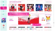 Taste The Feeling on the Just Dance 2020 menu
