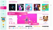 Bassa Sababa on the Just Dance 2020 menu (8th-gen)