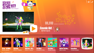 Cosmic Girl on the Just Dance Now menu (2017 update, computer)