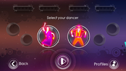 Just Dance 3 coach selection screen (Wii/PS3)