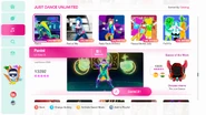 Panini on the Just Dance 2020 menu