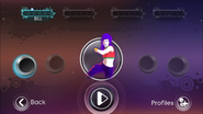 Just Dance 3 coach selection screen (Wii)