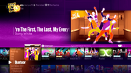You’re the First, the Last, My Everything on the Just Dance 2017 menu