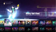 Beauty And A Beat on the Just Dance 2016 menu