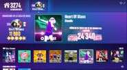 Heart of Glass on the Just Dance Now menu (original, computer)