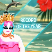 Image promoting Espresso being nominated for the Grammy Award for Record of the Year