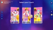 Just Dance 2025 Edition coach selection screen