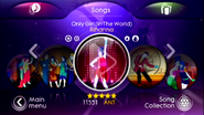 Only Girl (In The World) on the Just Dance 3 menu (Wii/PS3)