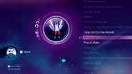 Pon de Replay on the Just Dance: Greatest Hits menu (Xbox 360)