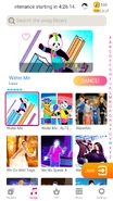 Water Me on the Just Dance Now menu (2020 update, phone)