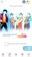 Just Dance Now coach selection screen (phone)