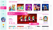 Kill This Love on the Just Dance 2020 menu (8th-gen)