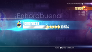 Just Dance 2016 scoring screen (8th-gen)