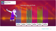 Tela de seleção de dançarina no Just Dance 2020 (câmera)