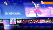 Love You Like A Love Song on the Just Dance 2018 menu