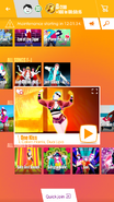 One Kiss on the Just Dance Now menu (2017 update, phone)