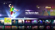 The World is Ours on the Just Dance 2016 menu