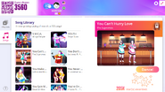 You Can’t Hurry Love on the Just Dance Now menu (2020 update, computer)