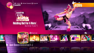 Holding Out for a Hero on the Just Dance 2018 menu