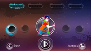 Just Dance 3 coach selection screen (Wii)