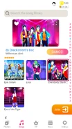 Everybody (Backstreet’s Back) on the Just Dance Now menu (phone)