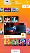 Maneater on the Just Dance Now menu (2017 update, phone)