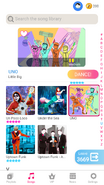 UNO on the Just Dance Now menu (phone)