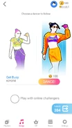 Just Dance Now coach selection screen (phone)
