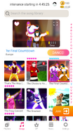 The Final Countdown on the Just Dance Now menu (2020 update, phone)