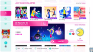 Allyougotta jd2020 menu.png (416 KB) All You Gotta Do (Is Just Dance) on the Just Dance 2020 menu