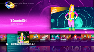 Cosmic Girl on the Just Dance 2017 menu