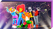 Vizier on the icon for the Just Dance Now playlist "Funtastic 8" (along with Watch Me (Whip/Nae Nae) and Fine China (Extreme Version))