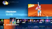 Ghostbusters (Sweat Version) on the Just Dance 2017 menu