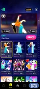 Leila on the Just Dance Now menu (2024 update, phone)