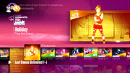 Holiday on the Just Dance 2017 menu